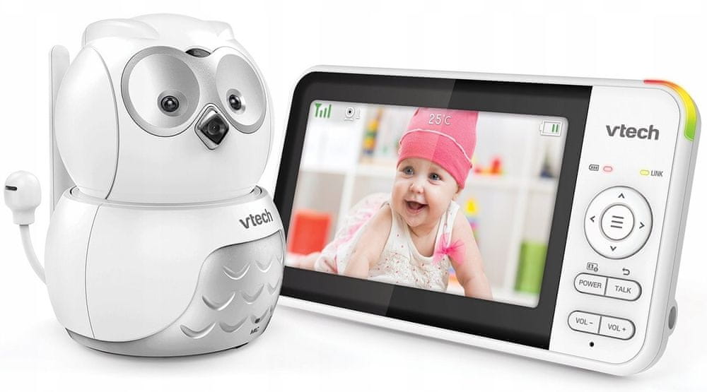Vtech BM5550-OWL, detská video pestúnka Sova s displejom 5" a otočnou kamerou